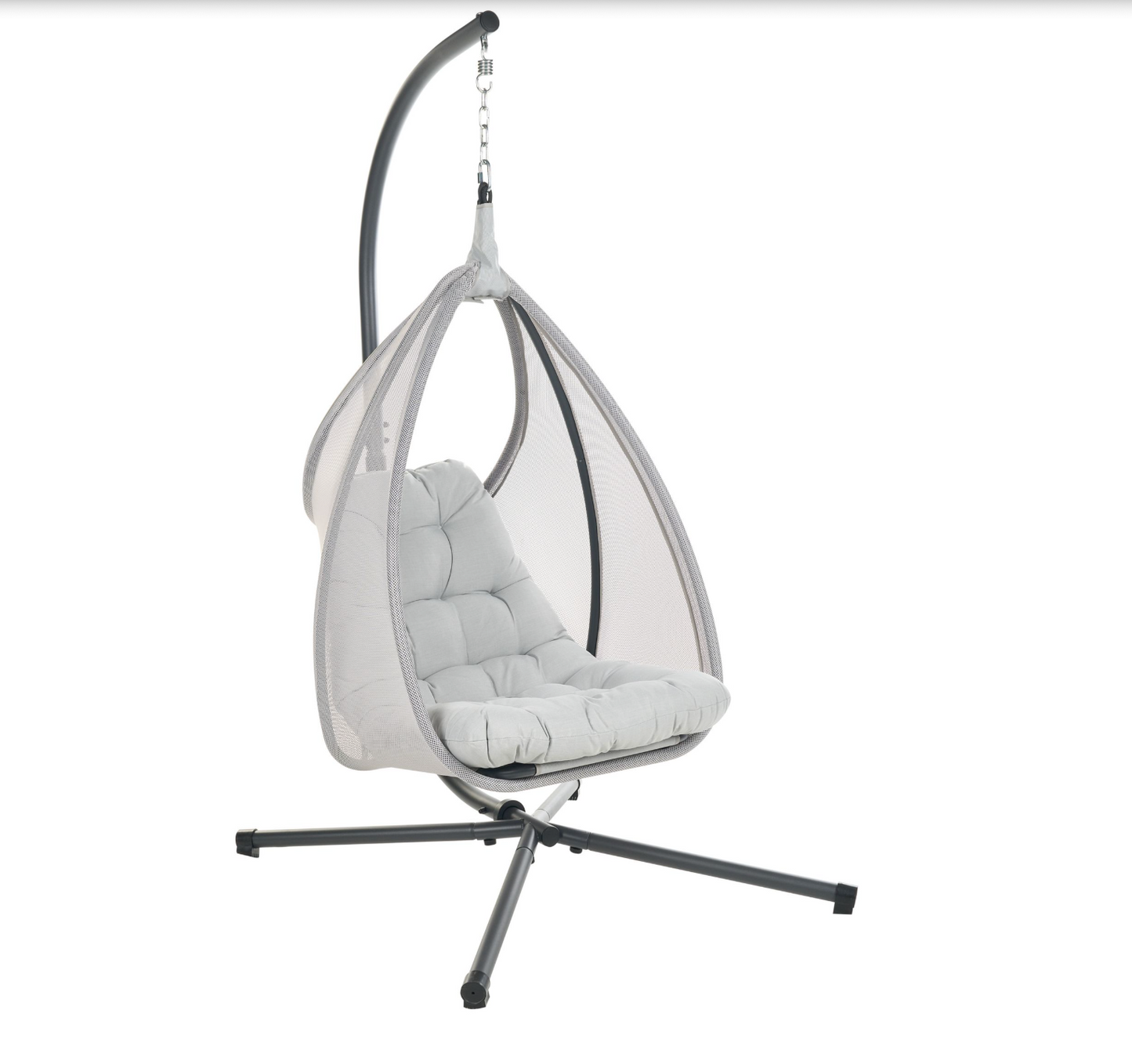 Fotel wiszący ze stojakiem AVEGNO Ciemnoszary